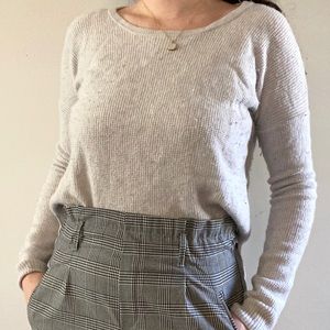 TNA thermal knit grey sweater